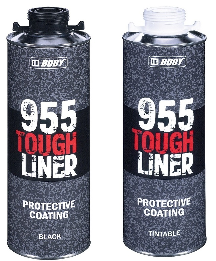 BODY / 955 Антигравий сверхпрочное защитное покрытие TOUGH LINER 0,6 л + 0,2л отв.