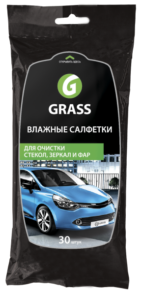 GRASS / IT-0313 Влажные салфетки для очистки стекол, зеркал и фар (16)