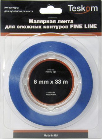 TESKOM / Контурная лента FINE LINE(тонкая линия) 6мм*33м ТЕС720000633 (10шт.)